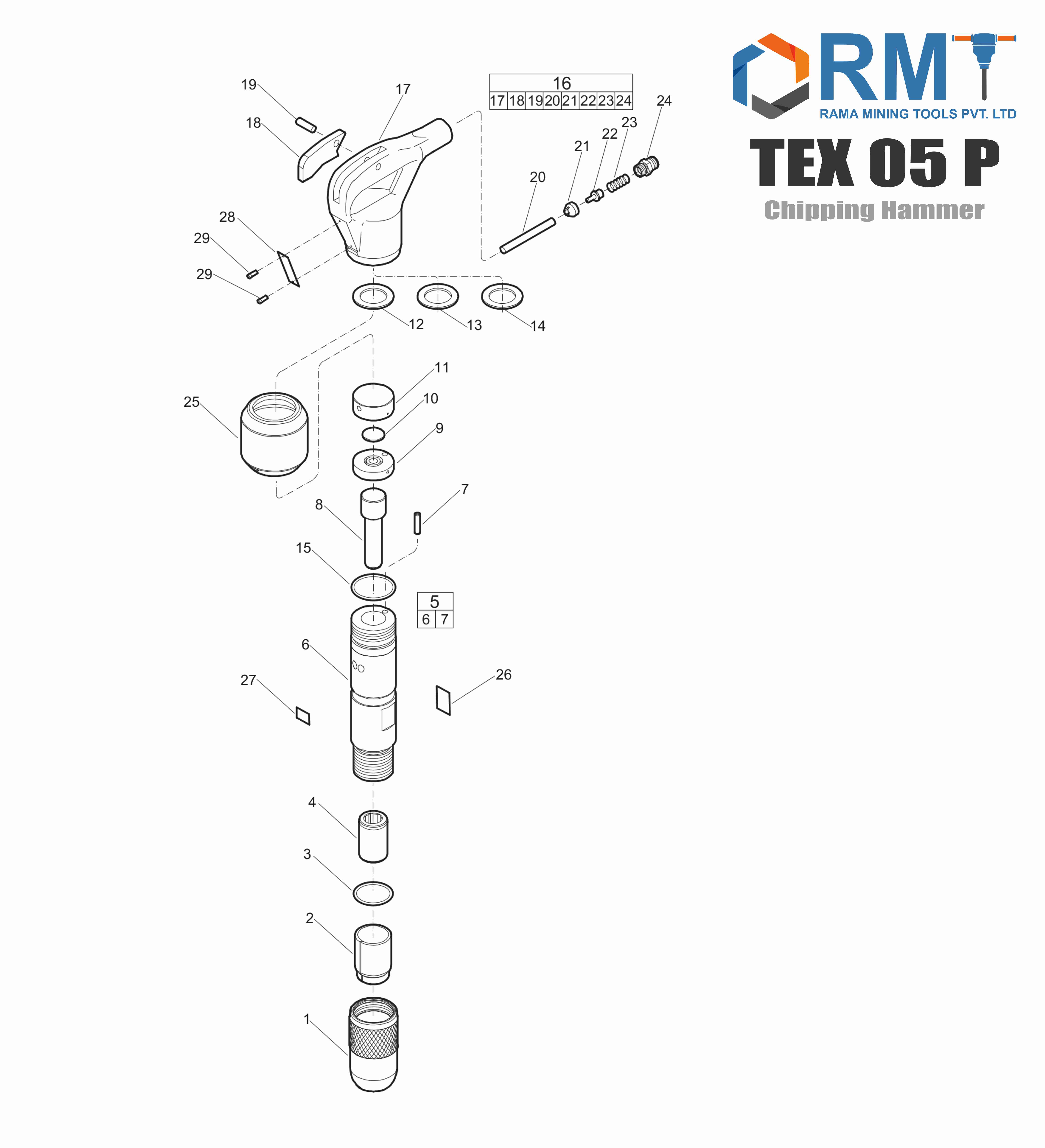 TEX 05 P - Chipping Hammer